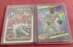 (2) 2024 Topps Elly De La Cruz Rookie Cards