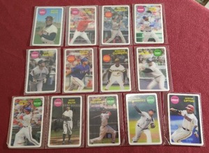 (13) 2012 Topps Archives 1968 Topps 3-D Cards - Ruth, Mays, Mantle, Etc