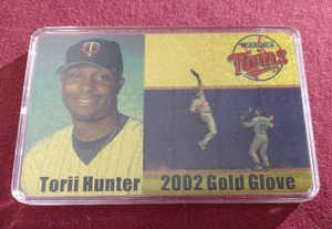 Torii Hunter Cedar Valley Exteriors 2002 Gold Glove Promo