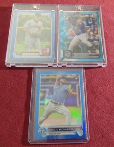 (3) Numbered Baseball Rookie Cards