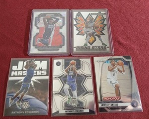 (5) Anthony Edwards Cards - Includes Cracked Ice