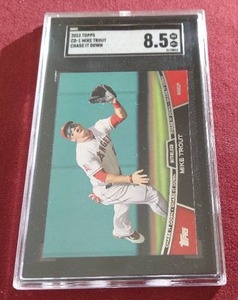 2013 Topps Mike Trout Chase it Down Insert - SGC 8.5