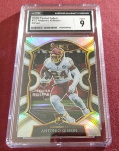 2020 Select Antonio Gibson Silver Prizm Rookie - CGC 9