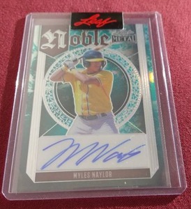 Leaf Metal Myles Naylor 11 Autograph Prospect Card