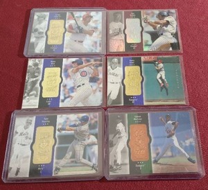 (6) Numbered Baseball Cards