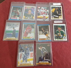(10) Hockey Star Cards - Crosby, Lemieux, Makar, Etc