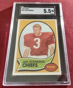 1970 Topps Jan Stenerud - SGC 5.5