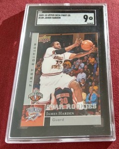 2009-10 Upper Deck James Harden Rookie Card - SGC 9
