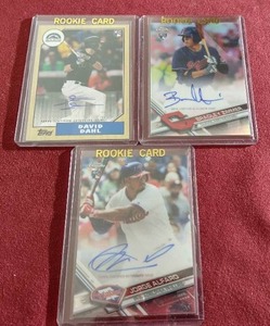 (3) Autographed Baseball Rookie Cards