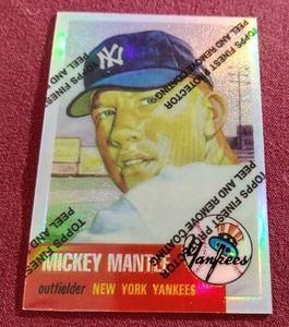 1996 Topps Mickey Mantle Commemorative Reprints Finest Refractor