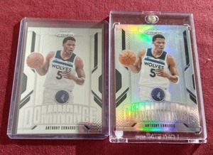 (2) Panini Prizm Anthony Edwards Dominance Cards - Includes Silver Prizm