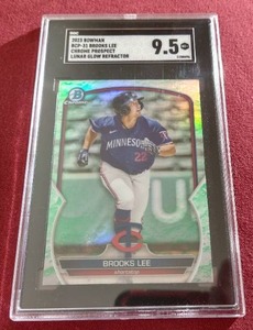 2023 Bowman Brooks Lee Lunar Glow Refractor Prospect Card - SGC 9.5