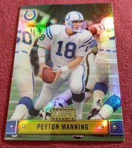 Beautiful 2000 Bowman Reserve Peyton Manning Refractor Card