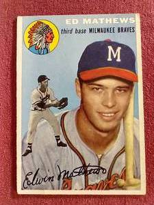 Nice 1954 Topps Eddie Mathews
