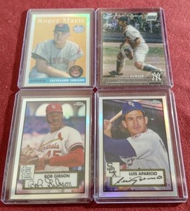 (4) Baseball Refractor Inserts - Legends
