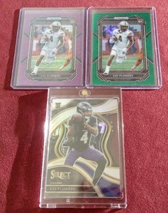 (3) Zay Flowers Rookies Cards - All Prizms