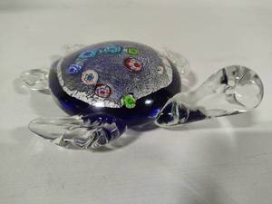 Murano Style Turtle Art Glass Paperweight