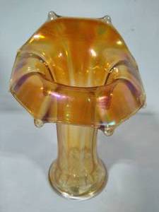 Imperial Glass Morning Glory Marigold Jack in the Pulpit Vase
