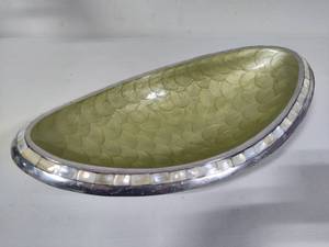 Julia Knight Mother of Pearl Oval Serving Bowl