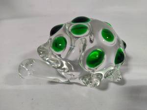 Glass Art Turtle Paperweight