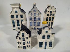 Five Blue Delfts for KLM by Bols Houses