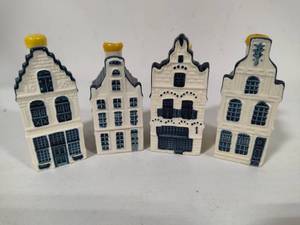 Four Blue Delfts for KLM by Bols Houses