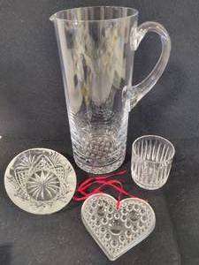 Hadeland Norwegian Glass Heart & Misc Glassware