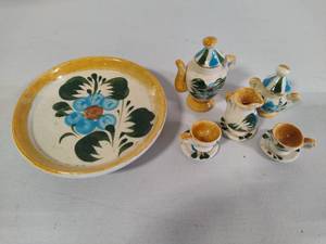 Miniature Tea Set & Matching Plate