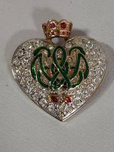 Carolee Treasures of the Duchess Heart wCrown Brooch
