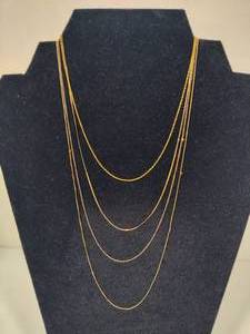 14K Gold Necklaces - Four Sizes