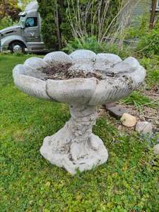 Cement Bird Bath  Saturday Pick Up in Plymouth - See Removal Tab for Specifics