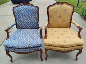 Louis XV Pair of Arm Chairs  Saturday Pick Up in Plymouth - See Removal Tab for Specifics