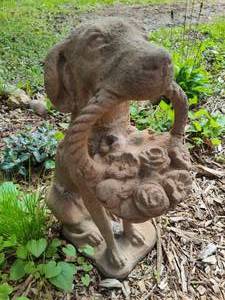 Cement Dog Garden Statue  Saturday Pick Up in Plymouth - See Removal Tab for Specifics