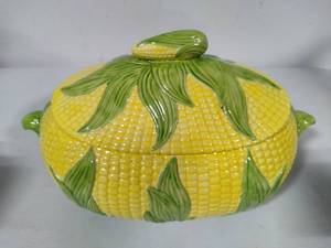 Handpainted Corn on the Cob CasseroleToureen