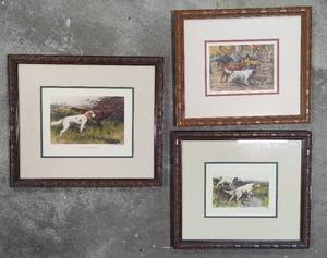 Three Springer Spaniel Framed Art Pieces