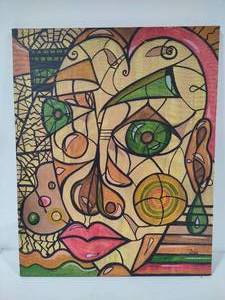 Unique Abstract Canvas Signed Ines
