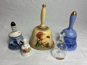 Vintage Hand Bell Collection from Hummel, Delft, Currier & Ives, Lysander and Martorp
