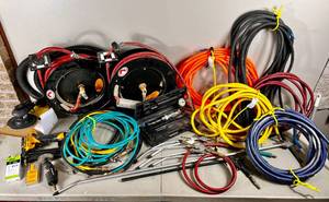 Large Collection of Pneumatic Tools and Hose