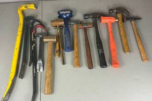 Assortment of Hammers and Pry BarsCrowbars