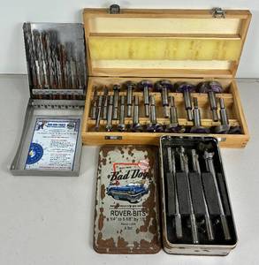 Drill Bits Bundle with Grizzly 16 pc Forstner Drill Bits with Bad Dog Rover Bits A Set and Bad Dog 14pc Dill Bits Set