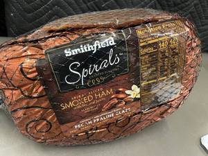 I - Smithfield Spirals Spiral-Sliced Smoked Ham with Pecan Praline Glaze - approx 8 lbs