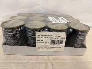 12x Mario Small Pitted Black Olives