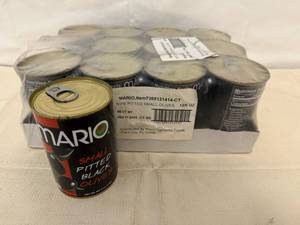 12x Mario Small Pitted Black Olives
