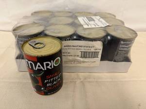 12x Mario Small Pitted Black Olives