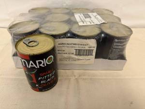12x Mario Small Pitted Black Olives