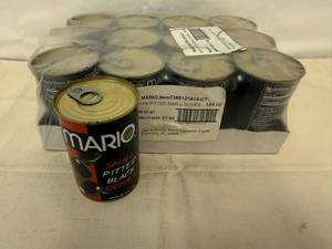 12x Mario Small Pitted Black Olives