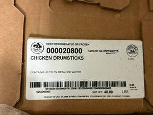 40lbs Chicken Drumbsticks-Bulk Pkg