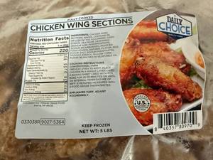 5lbs Daily Choice Fully Cooked Chicken Wings