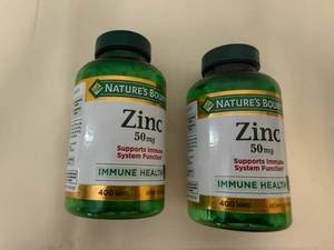 3x 400ct Nature Bounty Zinc-50mg-exp. 728