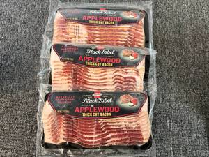 CC. 3x 12oz Hormel Black Label Applewood Thick Cut Bacon